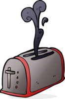 Cartoon-Toaster brennt Toast png