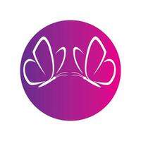 beautiful butterfly logo vector