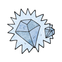 hand textured cartoon diamonds png