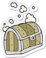 sticker of a cartoon treasure chest png