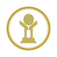 creativo y único trofeo logo diseño. trofeo logo para Deportes torneo campeonato vector