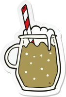 pegatina de una cerveza de raíz de dibujos animados png