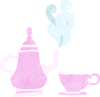 cartoon coffee pot and cup png