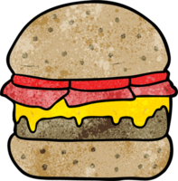 Cartoon gestapelter Burger png