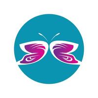 hermosa mariposa logo vector