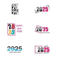 Happy New Year 2025 text design vector