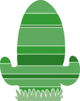 cactus de dessin animé de style plat couleur png