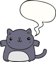 cartoon cat with speech bubble png