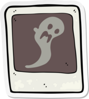 sticker of a cartoon ghost in the photograph png