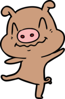 porco bêbado de desenho animado png