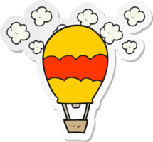 sticker of a cartoon hot air balloon png