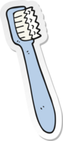 autocollant d'une brosse à dents de dessin animé png