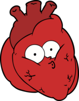 coeur curieux de dessin animé png