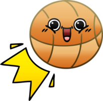 gradient shaded cartoon of a basketball png