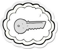 autocollant d'une clé de porte de dessin animé png