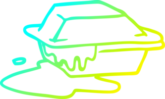 cold gradient line drawing of a cartoon food take out png