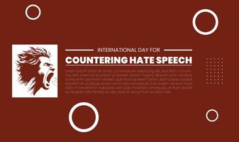 International Day for Countering Hate Speech vector