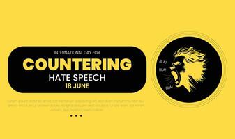 International Day for Countering Hate Speech vector