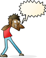 cartoon man panicking with speech bubble png