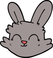 cartoon doodle gelukkig konijn png