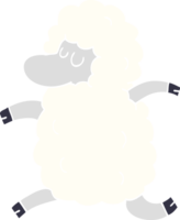 cartoon doodle sheep running png