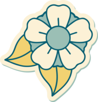 sticker of tattoo in traditional style of a flower png