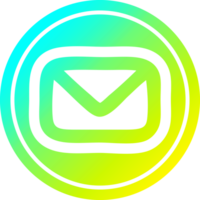 envelope letter circular icon with cool gradient finish png