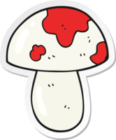 autocollant d'un champignon de dessin animé png