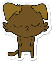 pegatina de un lindo perro de dibujos animados png