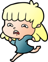 Cartoon besorgte Frau png