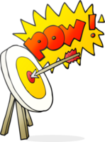 hand drawn cartoon archery target png