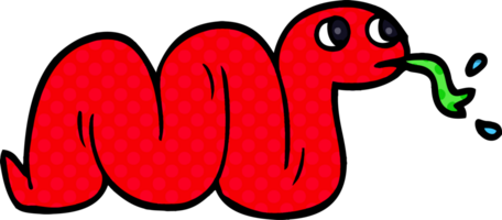 serpiente garabato de dibujos animados png