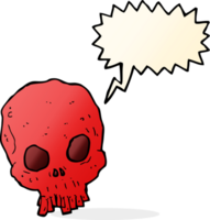 cartoon spooky skull with speech bubble png