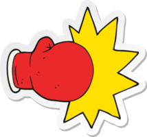 sticker van een cartoon-bokshandschoen png