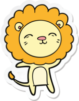 adesivo di un leone cartone animato png
