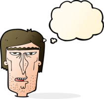 cartoon angry face with thought bubble png