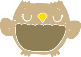 hibou de dessin animé de style plat couleur png