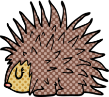 tecknad doodle taggig igelkott png