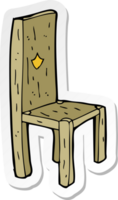 klistermärke av en tecknad gammal stol png