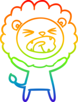 arcobaleno pendenza linea disegno di un' cartone animato Leone png