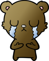 crying cartoon bear png