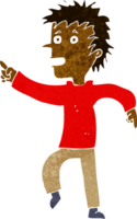 cartoon happy man pointing png