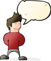 cartoon happy man with speech bubble png