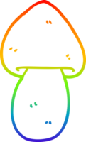 arco iris degradado línea dibujo de un dibujos animados seta png