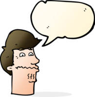 Cartoon nervöser Mann mit Sprechblase png