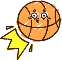 dibujo de tiza de pelota de baloncesto png