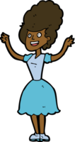 cartoon happy 1950's woman png