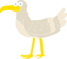 flat color illustration of seagull png