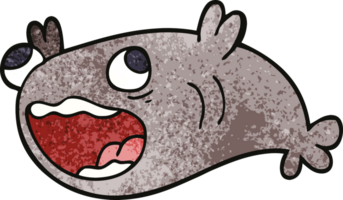 Cartoon-Doodle eines Fisches png