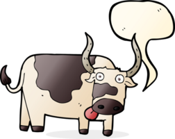 Cartoon-Stier mit Sprechblase png